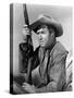 Winchester 73 by AnthonyMann with James Stewart, 1950 (b/w photo)-null-Stretched Canvas