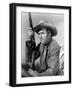 Winchester 73 by AnthonyMann with James Stewart, 1950 (b/w photo)-null-Framed Photo