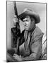 Winchester 73 by AnthonyMann with James Stewart, 1950 (b/w photo)-null-Mounted Photo