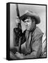 Winchester 73 by AnthonyMann with James Stewart, 1950 (b/w photo)-null-Framed Stretched Canvas