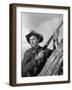 Winchester 73 by AnthonyMann with James Stewart, 1950 (b/w photo)-null-Framed Photo