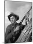 Winchester 73 by AnthonyMann with James Stewart, 1950 (b/w photo)-null-Mounted Photo