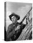 Winchester 73 by AnthonyMann with James Stewart, 1950 (b/w photo)-null-Stretched Canvas