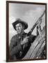 Winchester 73 by AnthonyMann with James Stewart, 1950 (b/w photo)-null-Framed Photo