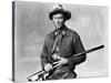 Winchester 73 by AnthonyMann with James Stewart, 1950 (b/w photo)-null-Stretched Canvas