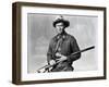 Winchester 73 by AnthonyMann with James Stewart, 1950 (b/w photo)-null-Framed Photo