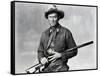 Winchester 73 by AnthonyMann with James Stewart, 1950 (b/w photo)-null-Framed Stretched Canvas