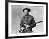 Winchester 73 by AnthonyMann with James Stewart, 1950 (b/w photo)-null-Framed Photo