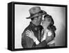 Winchester 73 by AnthonyMann with James Stewart and Shelley winters, 1950 (b/w photo)-null-Framed Stretched Canvas