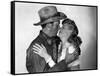 Winchester 73 by AnthonyMann with James Stewart and Shelley winters, 1950 (b/w photo)-null-Framed Stretched Canvas