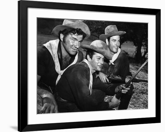 Winchester 73 by AnthonyMann with Tony Curtis, 1950 (photo)-null-Framed Photo