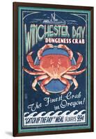 Winchester Bay, Oregon - Dungeness Crab-Lantern Press-Framed Art Print