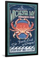 Winchester Bay, Oregon - Dungeness Crab-Lantern Press-Framed Art Print