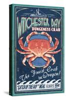 Winchester Bay, Oregon - Dungeness Crab-Lantern Press-Stretched Canvas