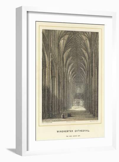 Winchester Cathedral, the Nave Looking East-Hablot Knight Browne-Framed Giclee Print