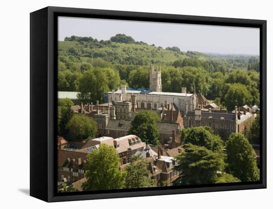 Winchester College from Cathedral Tower, Hampshire, England, United Kingdom, Europe-Richardson Rolf-Framed Stretched Canvas