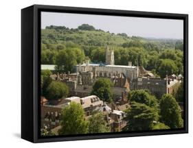 Winchester College from Cathedral Tower, Hampshire, England, United Kingdom, Europe-Richardson Rolf-Framed Stretched Canvas