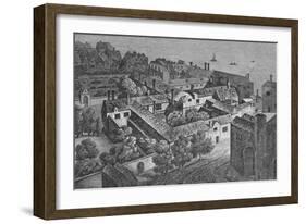 'Winchester House, Southwark, about 1649, from the tower of St. Saviour's', c1812,-Wenceslaus Hollar-Framed Giclee Print