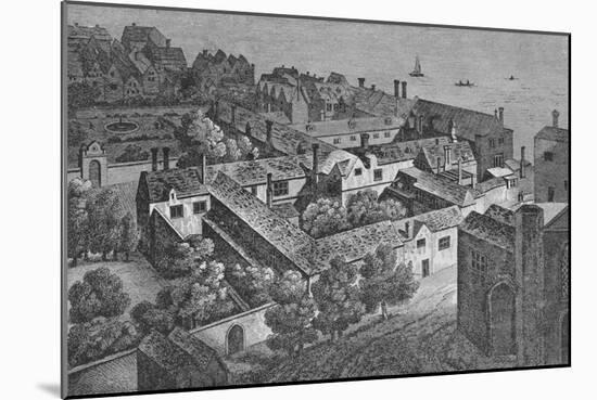 'Winchester House, Southwark, about 1649, from the tower of St. Saviour's', c1812,-Wenceslaus Hollar-Mounted Giclee Print