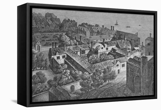 'Winchester House, Southwark, about 1649, from the tower of St. Saviour's', c1812,-Wenceslaus Hollar-Framed Stretched Canvas
