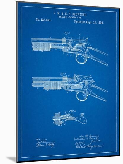 Winchester Model 1890 Gun Patent-Cole Borders-Mounted Art Print