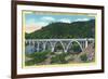 Winchester, Oregon, View of the Booth Bridge over Umpqua River-Lantern Press-Framed Art Print