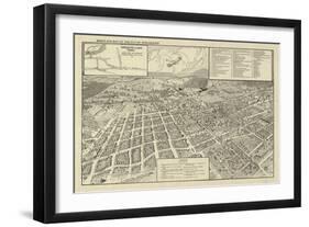 Winchester, Virginia - Panoramic Map-Lantern Press-Framed Art Print