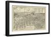 Winchester, Virginia - Panoramic Map-Lantern Press-Framed Premium Giclee Print