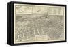 Winchester, Virginia - Panoramic Map-Lantern Press-Framed Stretched Canvas