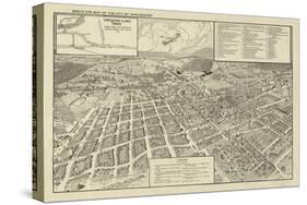 Winchester, Virginia - Panoramic Map-Lantern Press-Stretched Canvas