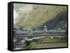 Wind and Rain Bridge at Diping, Guizhou Province, China, Asia-Christian Kober-Framed Stretched Canvas