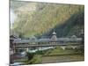 Wind and Rain Bridge at Diping, Guizhou Province, China, Asia-Christian Kober-Mounted Photographic Print