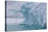 Wind and Water Sculpted Iceberg with Icicles at Booth Island, Antarctica, Polar Regions-Michael Nolan-Stretched Canvas