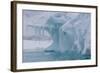 Wind and Water Sculpted Iceberg with Icicles at Booth Island, Antarctica, Polar Regions-Michael Nolan-Framed Photographic Print