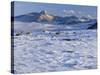 Wind-Blown Snow & Longs Peak Above Clouds, Rocky Mountains, Colorado, USA-Scott T. Smith-Stretched Canvas