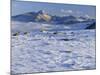 Wind-Blown Snow & Longs Peak Above Clouds, Rocky Mountains, Colorado, USA-Scott T. Smith-Mounted Photographic Print