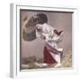 Wind Costume, a Young Japanese Girl in the Rain, c.1890-null-Framed Giclee Print