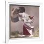 Wind Costume, a Young Japanese Girl in the Rain, c.1890-null-Framed Giclee Print