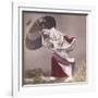 Wind Costume, a Young Japanese Girl in the Rain, c.1890-null-Framed Giclee Print