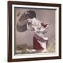 Wind Costume, a Young Japanese Girl in the Rain, c.1890-null-Framed Giclee Print