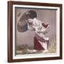 Wind Costume, a Young Japanese Girl in the Rain, c.1890-null-Framed Giclee Print