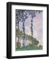 Wind Effect, Series of Poplars-Claude Monet-Framed Art Print