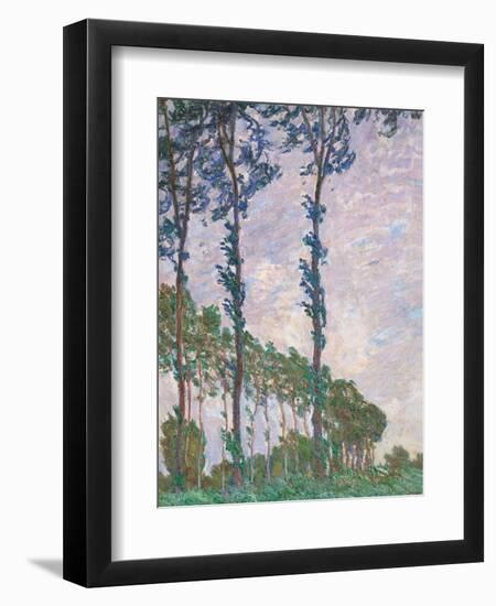 Wind Effect, Series of Poplars-Claude Monet-Framed Art Print