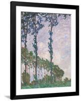 Wind Effect, Series of Poplars-Claude Monet-Framed Art Print