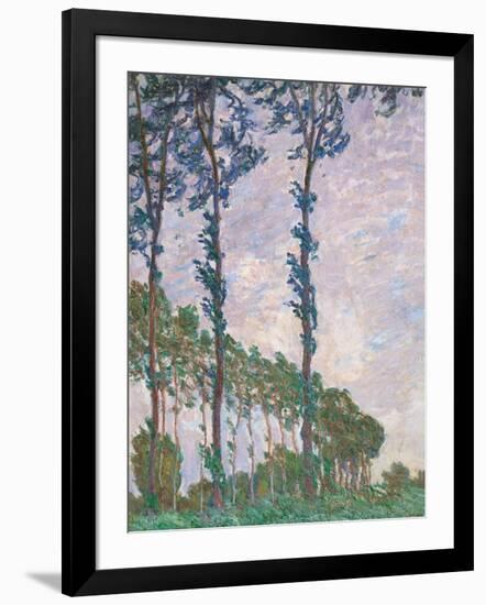 Wind Effect, Series of Poplars-Claude Monet-Framed Art Print