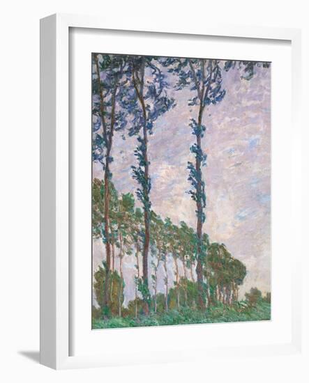 Wind Effect, Series of Poplars-Claude Monet-Framed Art Print