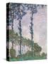 Wind Effect, Series of Poplars-Claude Monet-Stretched Canvas