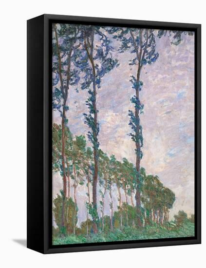 Wind Effect, Series of Poplars-Claude Monet-Framed Stretched Canvas