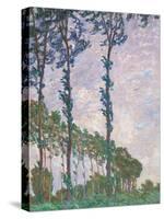 Wind Effect, Series of Poplars-Claude Monet-Stretched Canvas