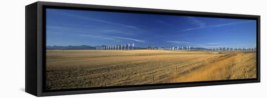 Wind Farm, Crowsnest Pass, Cowley, Alberta, Canada-Walter Bibikow-Framed Stretched Canvas